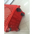 Luxury Supermarket Plastic Shopping Basket with Wheels